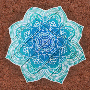 Mandala Flower Shape Tapestry Beach Blanket